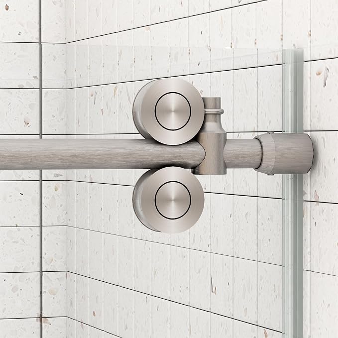 Sunrosa Frameless Shower Door, 51-55" W x 76" H Sliding Shower Door - Image 2