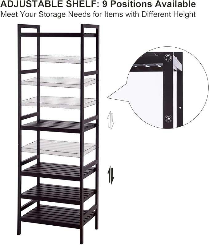 SONGMICS Adjustable Storage Shelf Rack, 5-Tier Multifunctional Shelving Unit - Image 4
