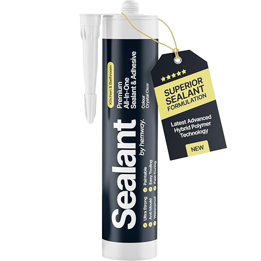 Crystal Clear Kitchen & Bathroom Sealant & Adhesive Hybrid Polymer | Superior by Hemway