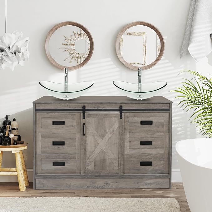 48 Inch Barn Door Bathroom Vanity by Solidee