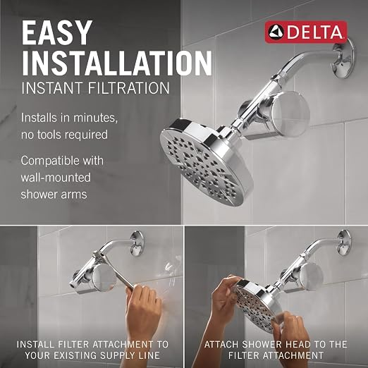 Delta Faucet 5-Setting Shower Head Chrome - Image 4