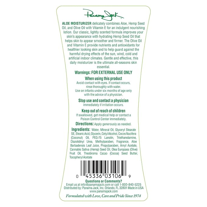 Panama Jack Aloe Moisturizer Lotion - Image 4