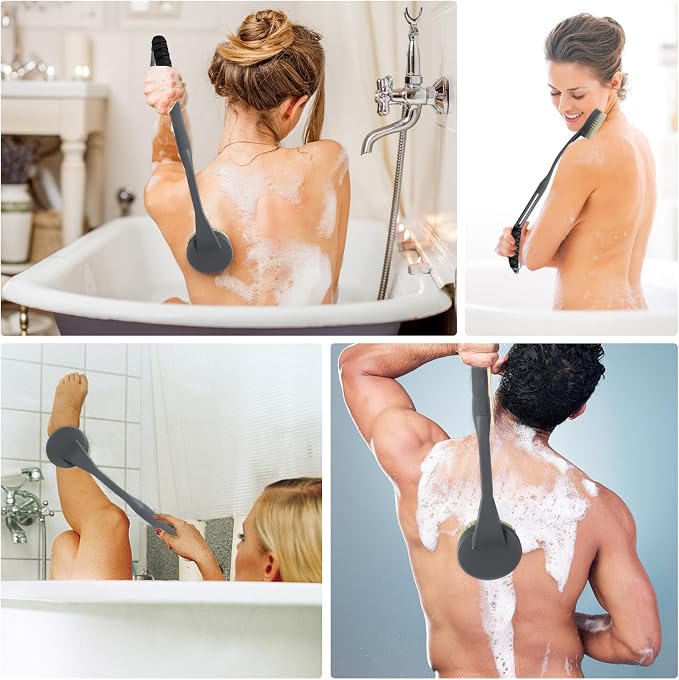 Back Brush Long Handle for Shower, 20.5” Bath Brush, Back Scrubber, Shower Body - Image 5