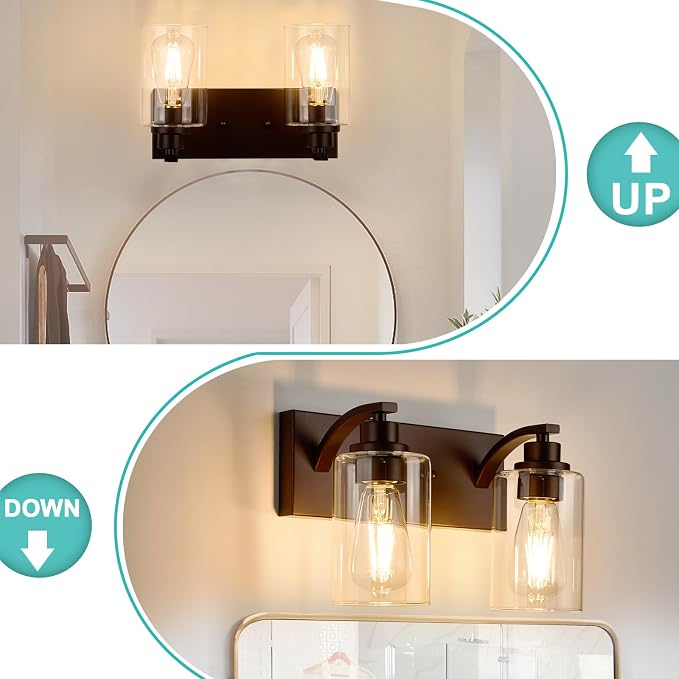2-Light Bathroom Light Fixtures Modern ORB Vanity Lights - Image 7