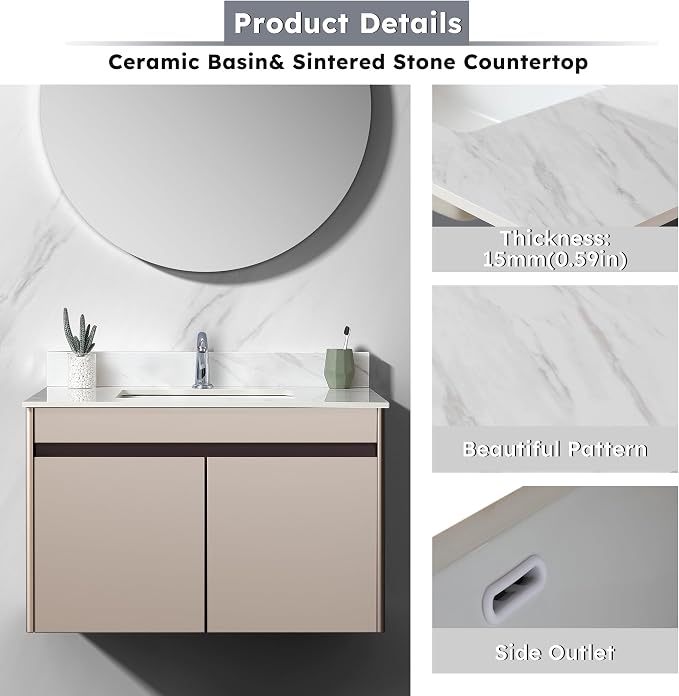 Montary 37"x 22" Bathroom Vanity Top - Image 3
