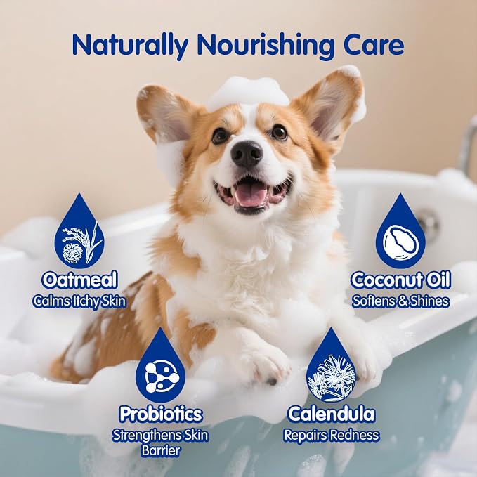 Unipaws Probiotics Dog Shampoo & Conditioner Set - Image 4