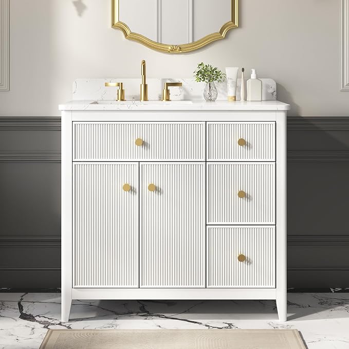 36 Inch Bathroom Vanity with Sink, Undermount Single Sink Vanity with - Image 7