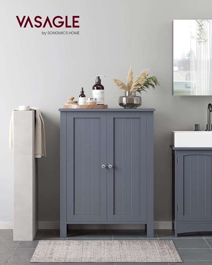 VASAGLE Floor Storage Cabinet, Freestanding Storage Unit - Image 2