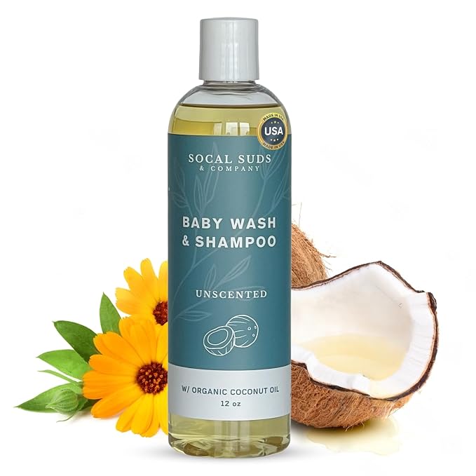 SoCal Suds & Company Organic Baby Shampoo and Body Wash by SoCalSudsCompany