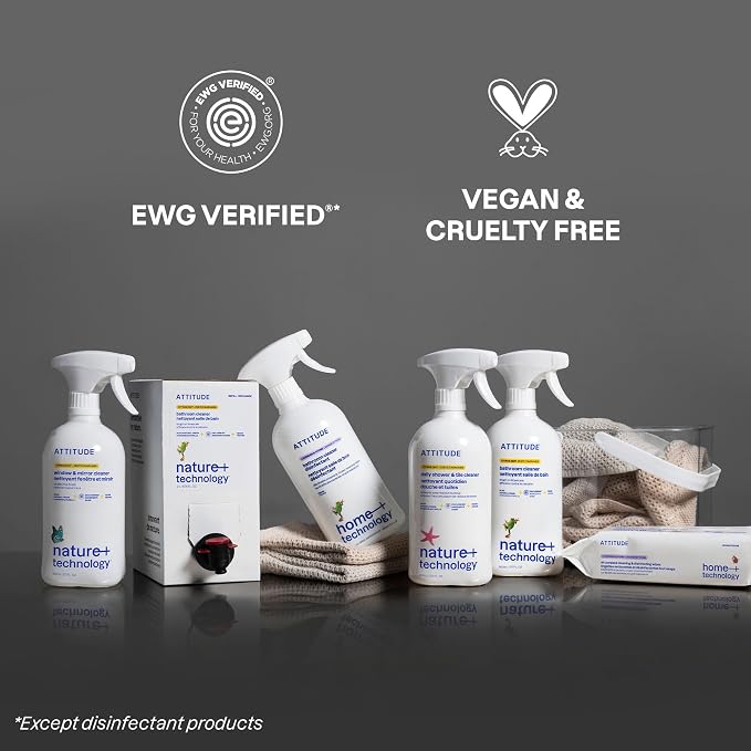 ATTITUDE Bathroom Cleaner Spray Refill, EWG Verified, Plant-Based & Vegan - Image 6