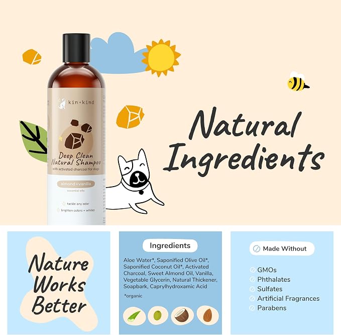 kin+kind Dog Shampoo with Activated Charcoal - Image 5