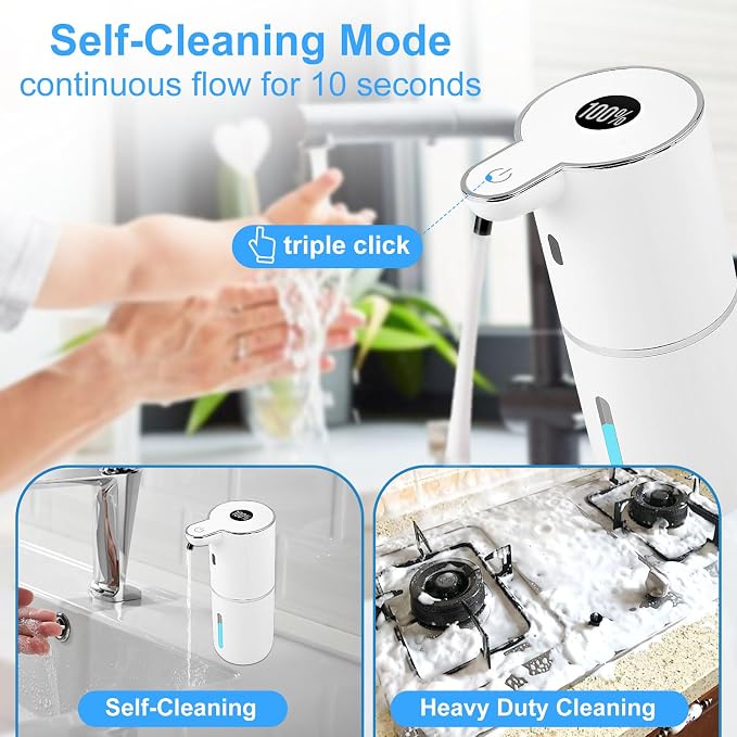 Automatic Soap Dispenser Touchless, Rechargeable Foaming Hand Soap Dispenser - Image 4