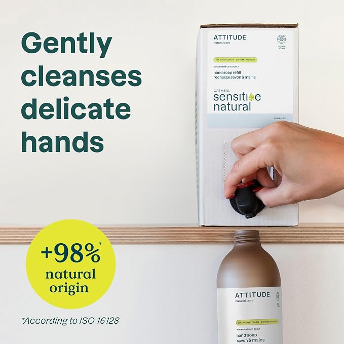 ATTITUDE Body Wash for Sensitive Skin, EWG Verified Shower Gel, Soothing Oat - Image 2