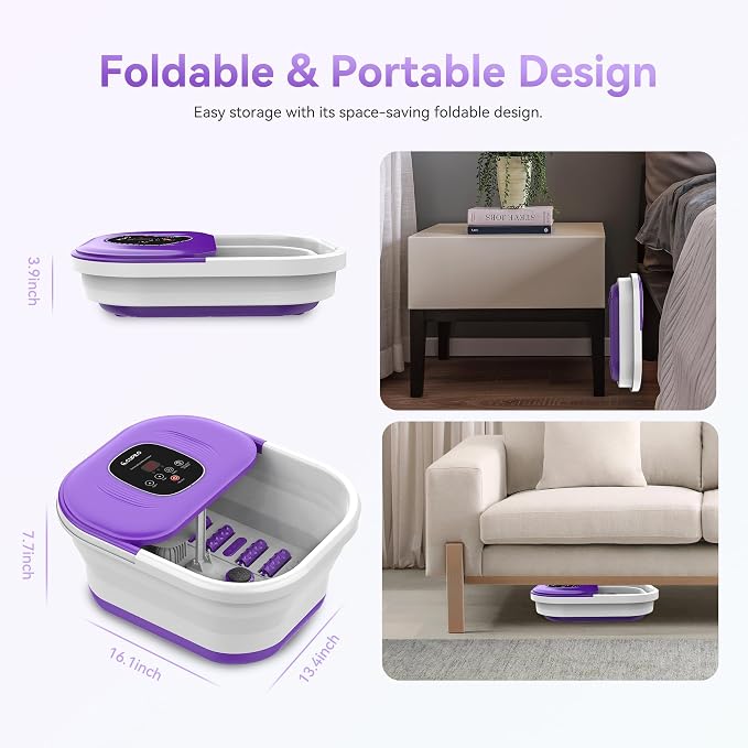 Foot Spa Bath Massager with Heat, Collapsible Foot Massager Spa Soaking Tub - Image 6