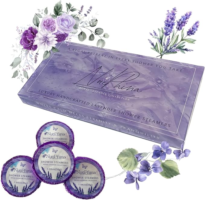 LUXURY LAVENDER SHOWER STEAMERS, 100% Natural Ingredients - Image 2