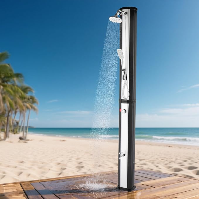 VINGLI Solar Heated Shower, 2-Section by VINGLI
