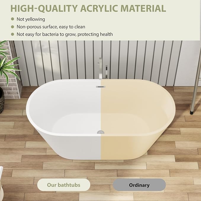 Mocoloo 59 Inch Freestanding Bathtub - Image 4