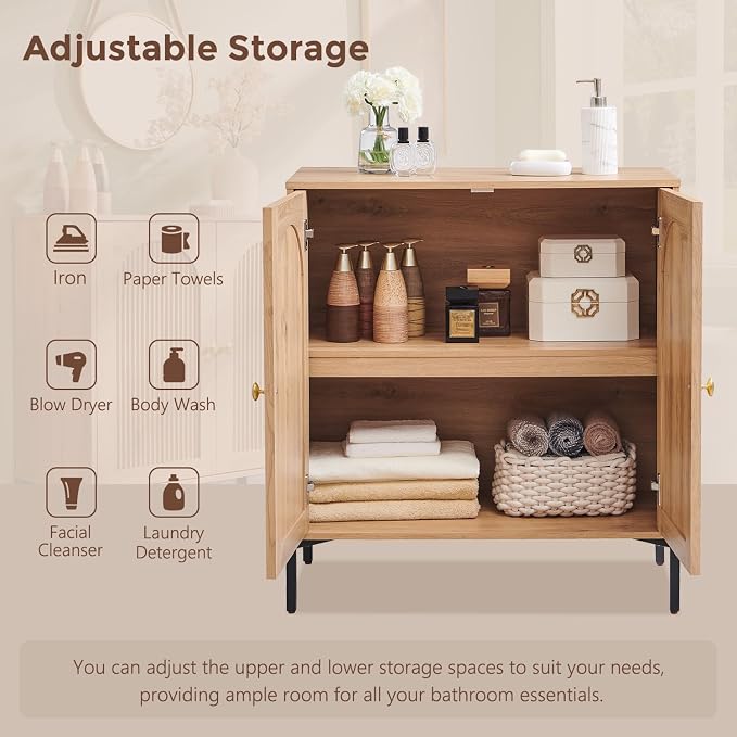 Bathroom Cabinet with Storage, Modern Sideboard Cabinet - Image 5