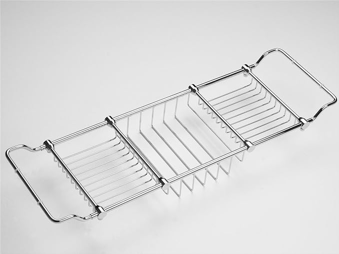 Brass Over Bathtub Racks Expandable Bath Caddy - Image 2
