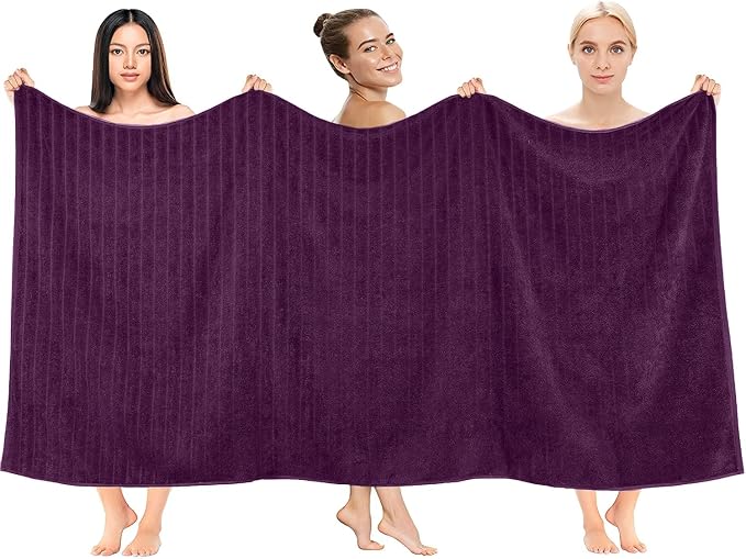 DAN RIVER Pack of 2 Bath Sheet 35x70 Inches, Oversized Ribbed Quick Dry Towel - Image 4