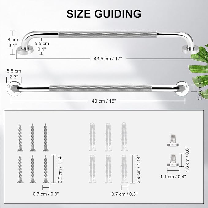 supregear Grab Bars for Bathtubs and Showers, Anti Slip Bathroom Grab Bars for - Image 2