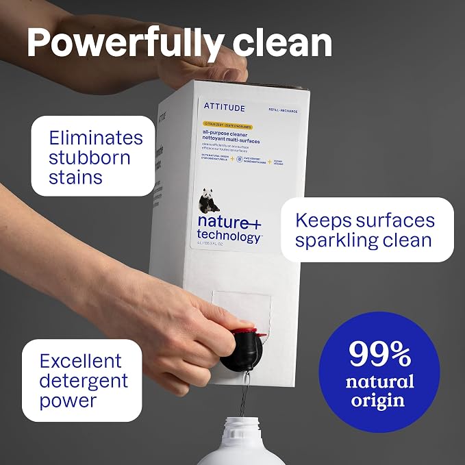 ATTITUDE All Purpose Cleaner Refill, EWG Verified, Plant-Based & Vegan - Image 3