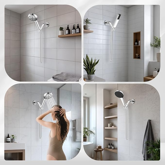 Hibbent Universal All Metal Handheld Shower Head Holder, Adjustable Solid Brass - Image 8