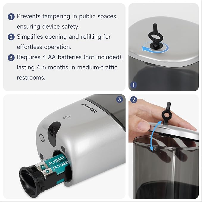 AIKE Wall Mount Automatic Soap Dispenser - Image 4