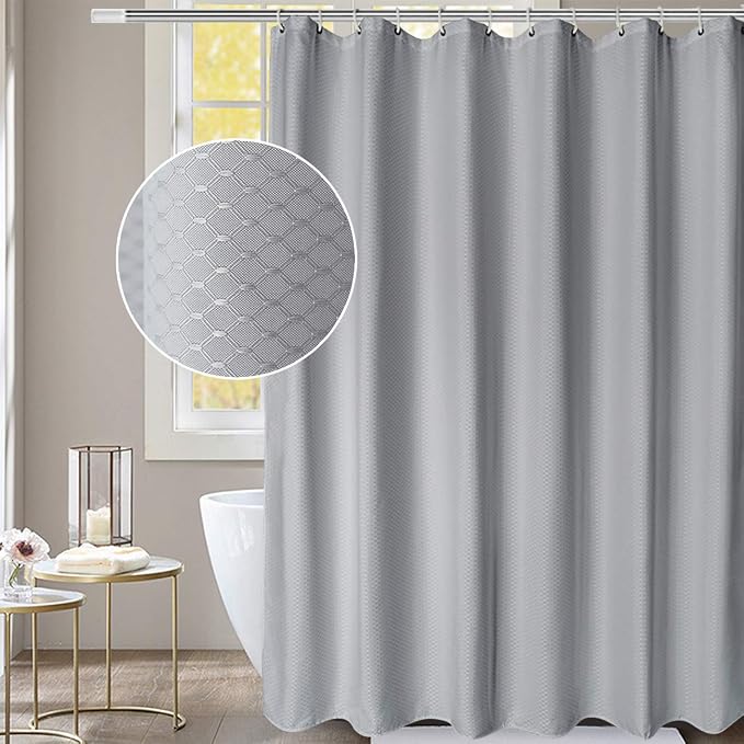 AooHome 75 Inch Long Shower Curtain, Durable Polyester 72" Width Bathroom by AooHome