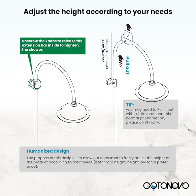gotonovo Bathroom Classic Exposed Shower Faucet Wall Mount Shower System 8 Inch - Image 6