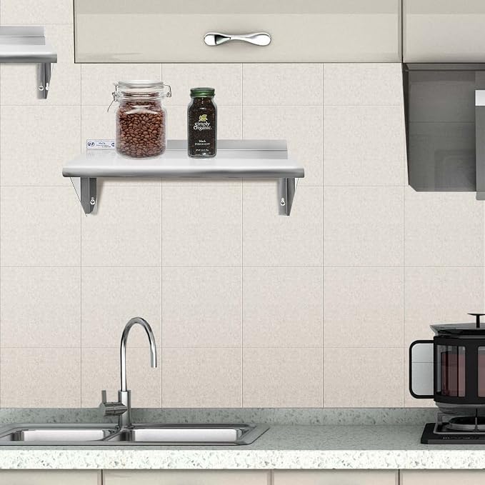HALLY SINKS & TABLES H Stainless Steel Shelf 18 x 24 Inches, 300 lb, Commercial - Image 6