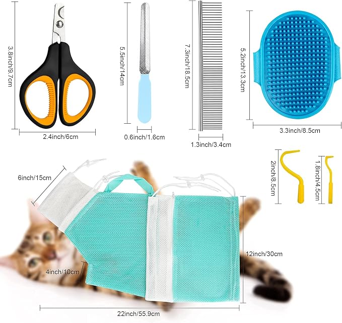 Cat Bag for Bathing 8 PCS Set - Image 7