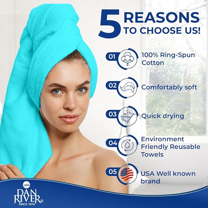 DAN RIVER 8 PC Luxury Bath Towels - Image 5