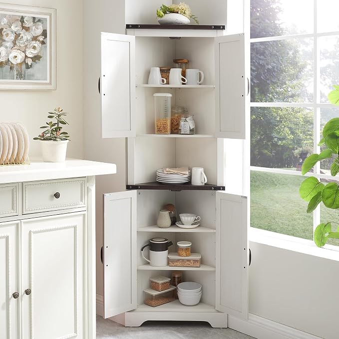 Tall Farmhouse Corner Cabinet - Image 3