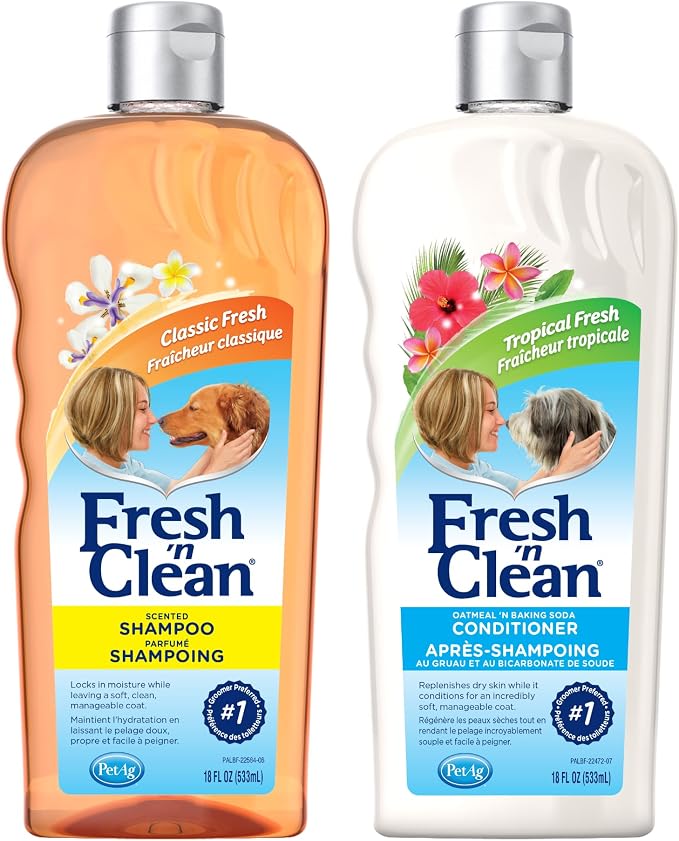 PetAg Fresh ’n Clean Scented Shampoo, Classic Fresh Scent + Oatmeal ’n Baking by PetAg
