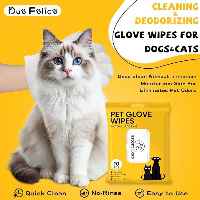 Pet Glove Wipes for Dogs Cats - Image 2