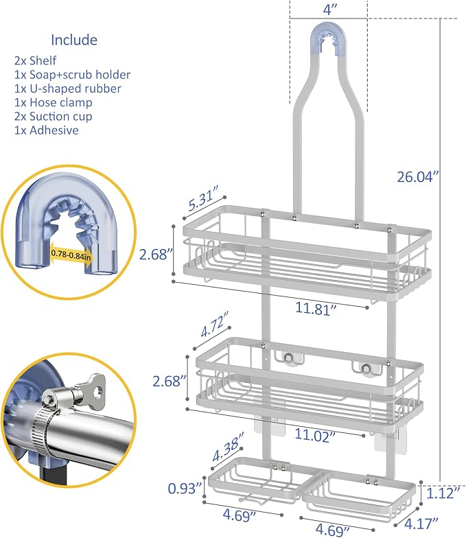 OMAIRA Shower Caddy Hanging - Image 7