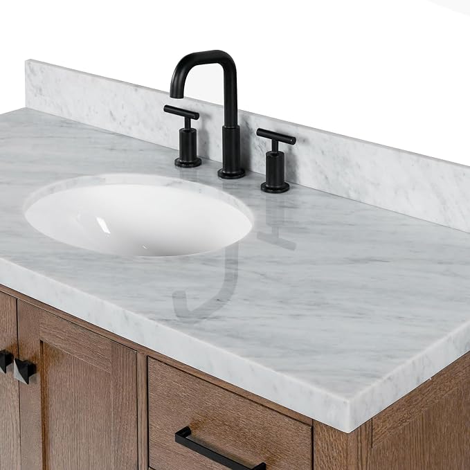 ARIEL Cambridge 49 Inch Single Oval Sink Bathroom Vanity - Image 12