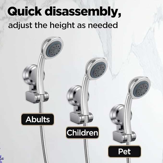 Shower Head Holder，Adjustable Shower Head Holder Suction - Image 4