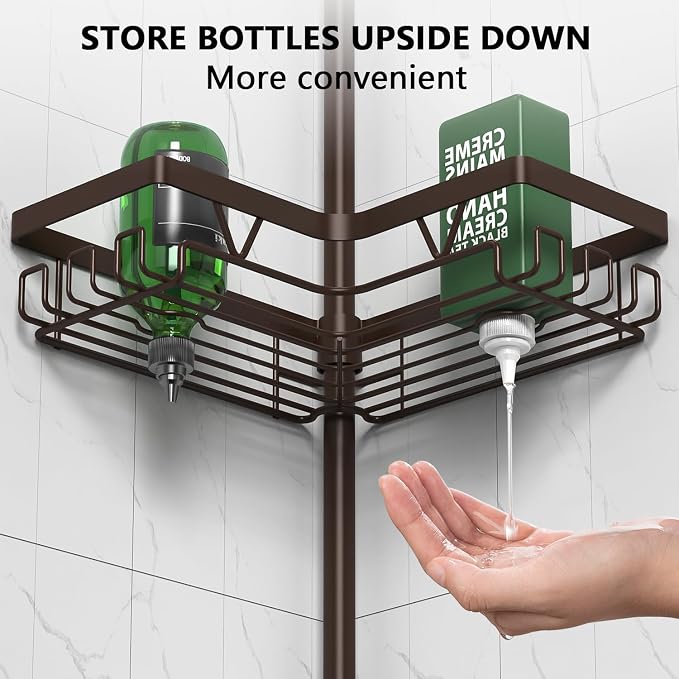Corner Shower Caddy Tension Pole - Image 4