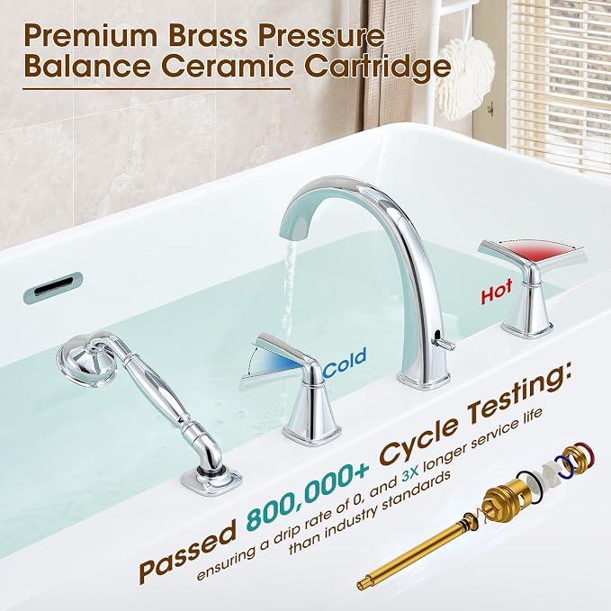 High Flow Roman Tub Faucet - Image 6