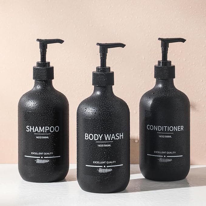 Reusable Shampoo and Conditioner Bottles Plastic 16.9oz Dispenser - Image 7