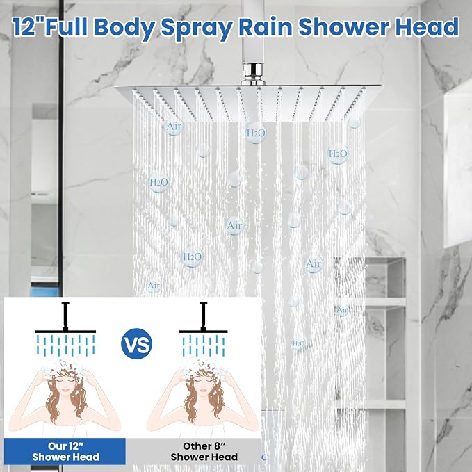 Airuida Shower Faucet Set and Handle Set Single Function Shower Trim Kit - Image 9