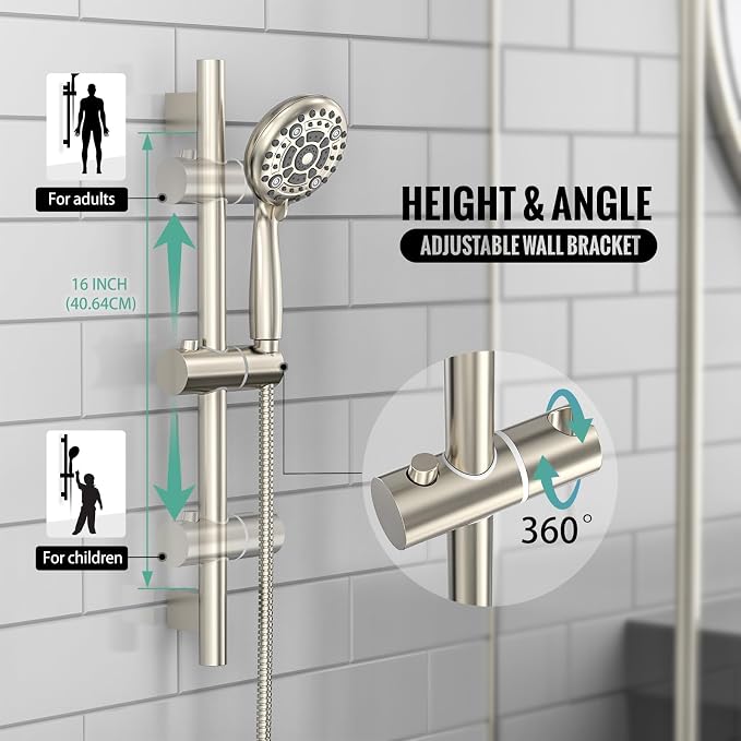 SR SUN RISE Shower System: 12 Inch Rainfall Shower Head - Image 5