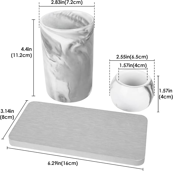 Ceramic Toothbrush Holder & Toothbrush Cup - Image 4
