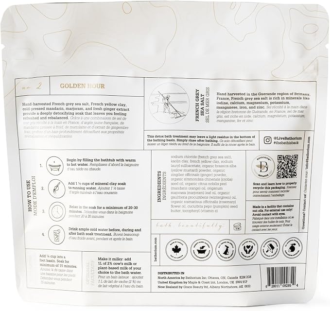 Bathorium Golden Hour Mud Mineral Soak, Detox Bath Soak - Image 2