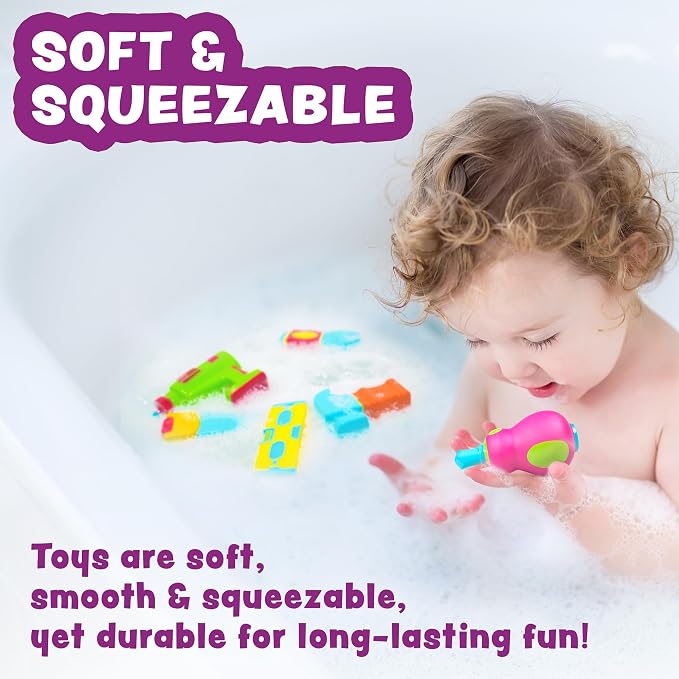 Tub Works® Tools™ Mold Free Bath Toys, 6 Pack | Sealed, No Hole Bath Toys - Image 5