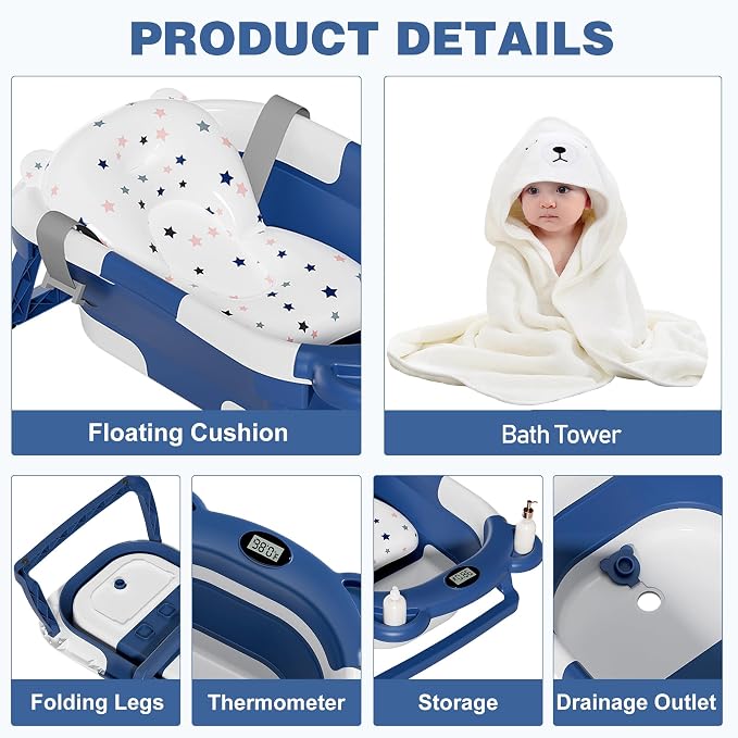 MoreFeel Collapsible Baby Bathtub - Image 5