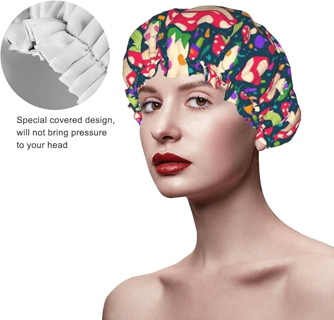 Double Waterproof Layers Shower Caps - Image 4
