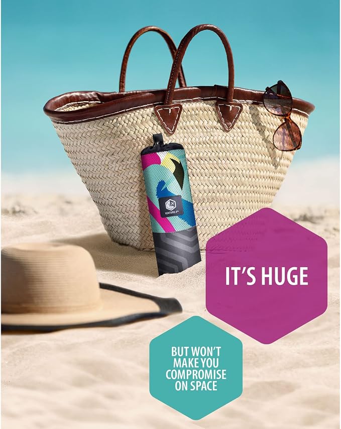 VENTURE 4TH Microfiber Beach Towel: Quick-Dry, Sandproof and Lightweight - Image 4